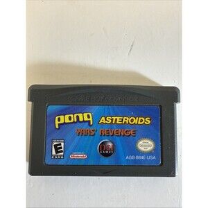 Pong, Asteroids & Yars' Revenge Nintendo Game Boy Advance Tested Cart Only GBA